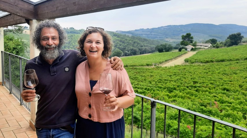 Lina op bezoek bij Pierpaolo van Villa Mongalli
